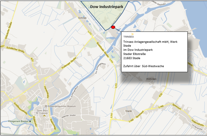 Trinseo Deutschland Anlagengesellschaft mbH Map